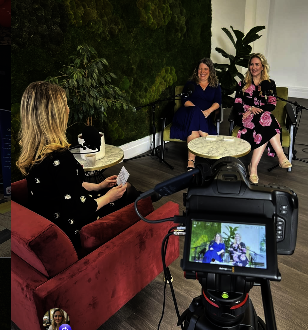OptiMe media studio — podcast microphone and video workshop set