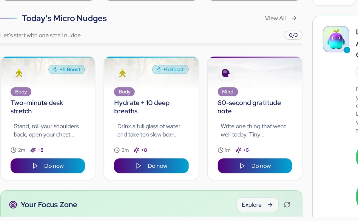 Daily Micro-Actions preview